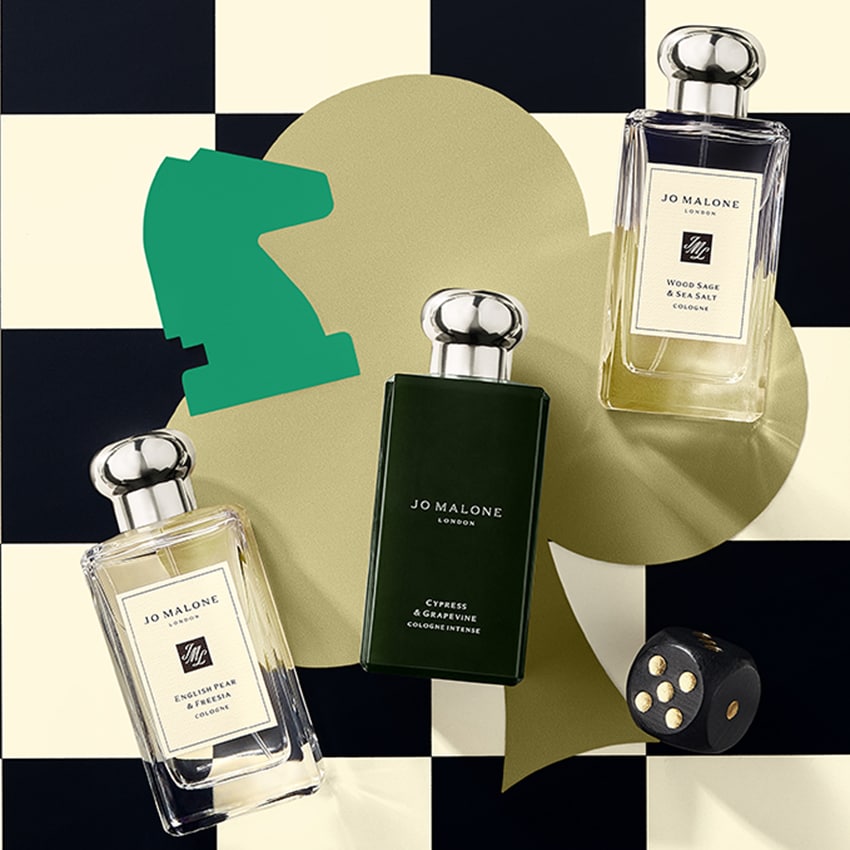 Jo Malone London Colognes on checkered background