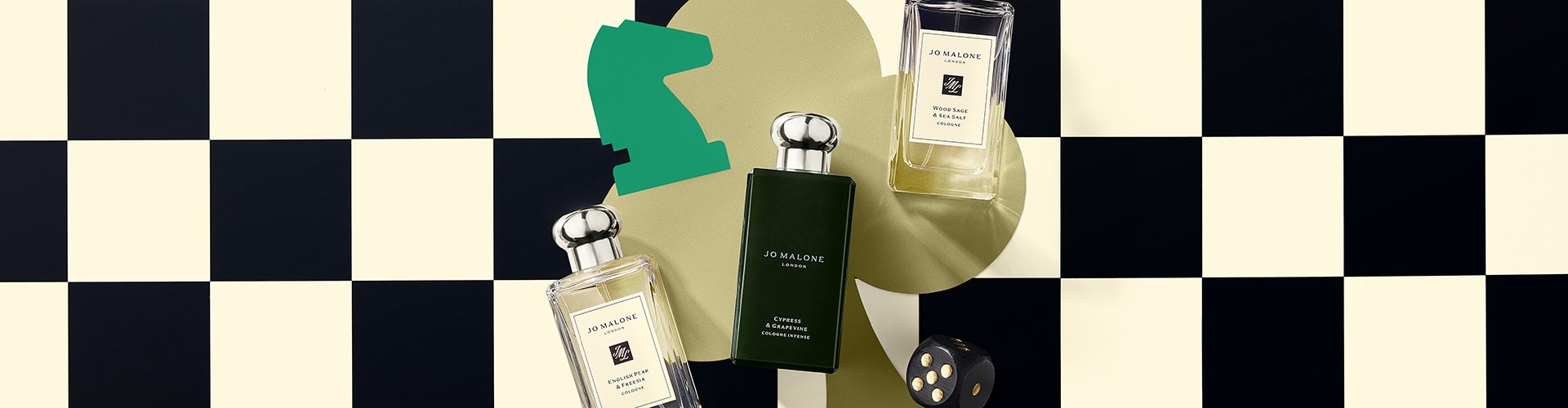 Jo Malone London Colognes on checkered background