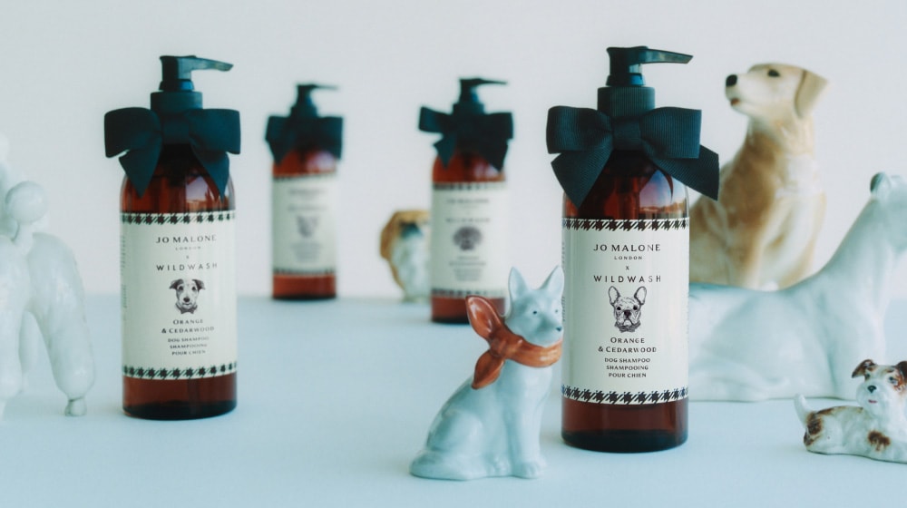 Jo Malone London | Woman on bathroom floor with body scrub and shower gel in front of her
