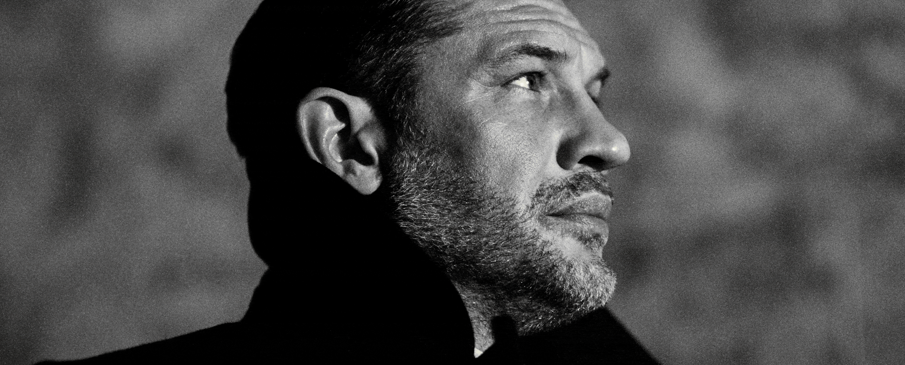 Cypress & Grapevine Collection and black & white image of Tom Hardy Male Ambassador